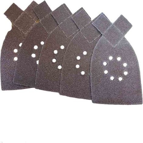 Kit 5 fogli carta abrasiva 8 fori per polvere carta vetrata grana P60 per levigare smussare pulire legno o metallo 105x180mm (1/2)