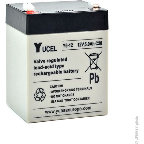 Yucel - Batterie plomb AGM YUCEL Y5-12 12V 5Ah F4.8 (1/3)