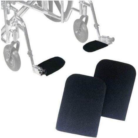 FENOPLASTICALot de 2 housses de protection pour repose-pieds de fauteuil roulant, antidérapant, anti-rayures, pour la plupart des fauteuils roulants, couvre-pieds (1/4)