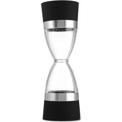 Moulin à sel et poivre manuel 2 en 1 en forme de sablier, facile à nettoyer. (1/4)