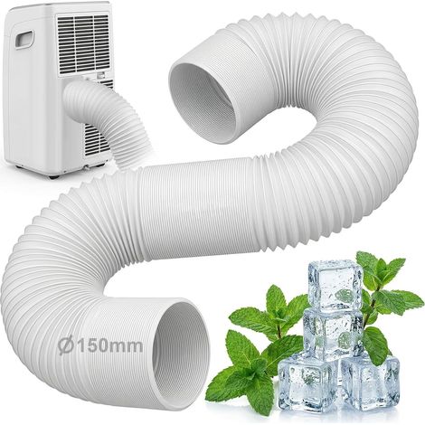 Tuyau de Climatiseur Mobile 150 mm, 2 m Tuyau Evacuation Extensible, Remplacement Rallonge Tube pour Mini Climatiseur Mobile, Filetage à Gauche (1/5)