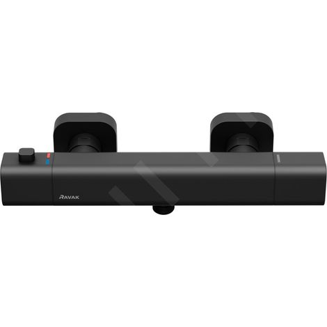 Ravak 10° Free - Mitigeur de douche thermostatique TD F 033.20 / 150, noir X070154 (1/3)