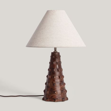Lampe à Poser Bois Samesh ILUZZIA Beige (1/4)