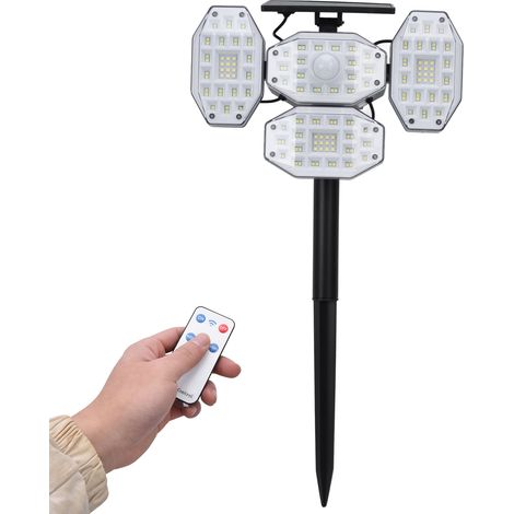 Applique solaire murale avec 164 LED, étanche IP65, 2000 lm, haute luminosité, éclairage solaire décoratif pour jardin et terrasse. (1/5)