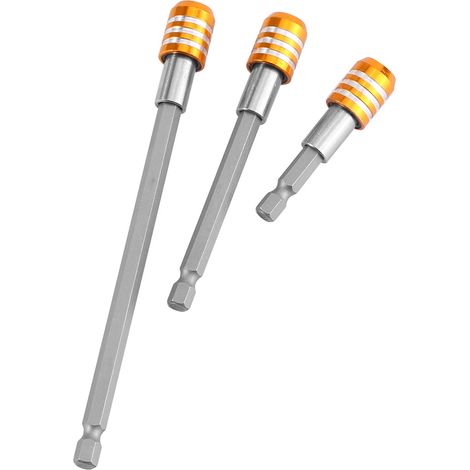 Rallonge porte-embout de tournevis électrique à entraînement hexagonal 1/4" (jaune) (1/2)