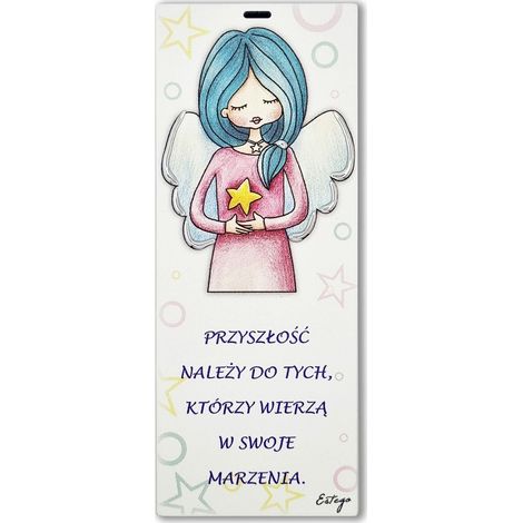 Le Graziose Cuadro pintado a mano con una frase Cel 6x15 cm  Tamaño: 6x15 cm  SKU: ES0512412PL (1/5)