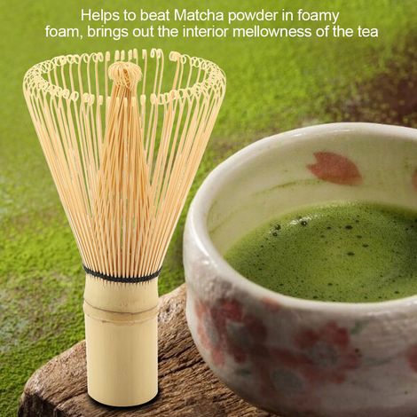 Fouet à thé en bambou naturel Chasen, outil pinceau pour préparer la poudre de matcha (72 dents) (1/5)