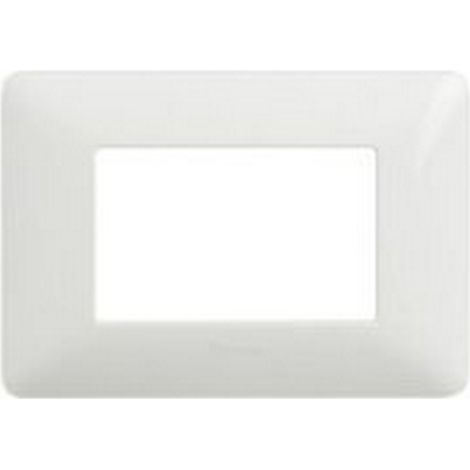 Placca 3 Moduli Matix, in Tecnopolimero, Bianco (1/2)