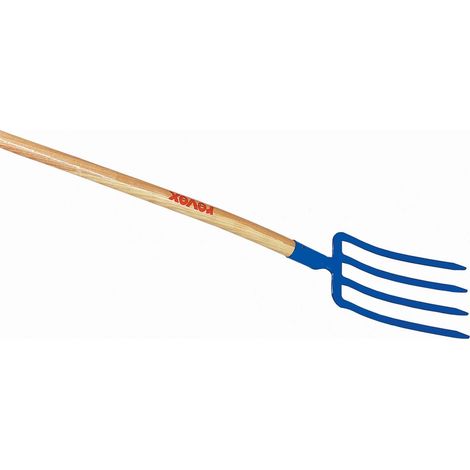REVEX Grabegabel aus geschmiedetem Stahl mit Holzstiel, Länge 100 cm REVEX