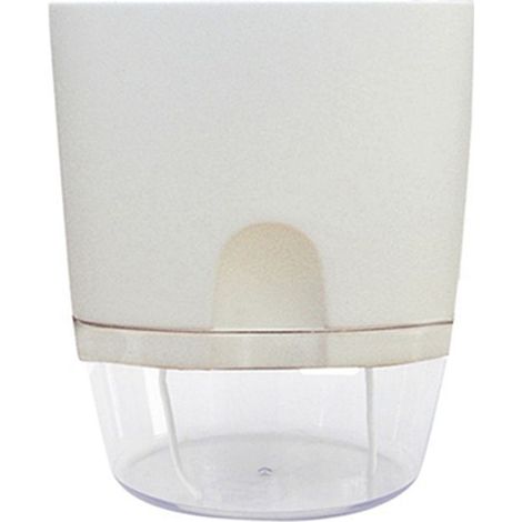 Pot à Fleurs Résine Auto-Arrosant Motif Givré 15.3cm Gris Blanc Pot Fleur résine Deux Couches Automatique Hydroponique (1/5)