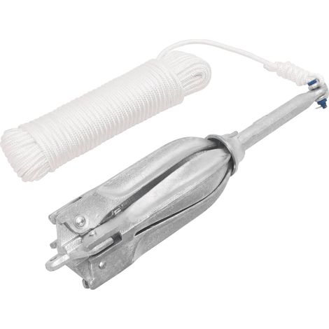 Teenpull – Klappanker mit Seil Silber 12 kg Feuerverzinktes Gusseisen (1/5)