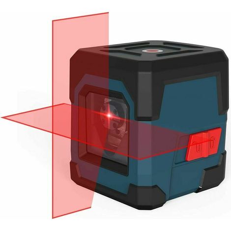 royaluxe -Ligne laser 15 m ± 0,2 mm/m laser en croix auto-nivelant 1 m antichoc rotatif ligne laser rouge horizontale et verticale IP54 étanche à l'eau et à la poussière avec étui de protection et 2 p (1/5)