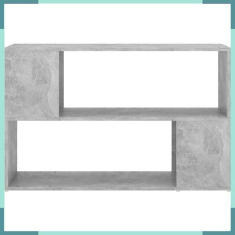 809174 Bibliothèque Gris béton 100x24x63 cm Bois d'ingénierie (1/5)