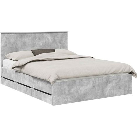 Maison Exclusive - Estructura de cama Gris Concreto 150 x 200 cm