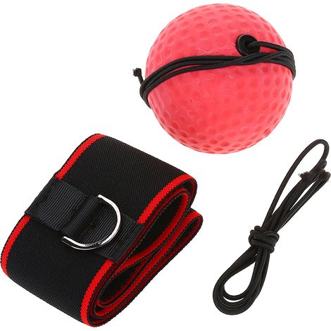 Ballon d'exercice de boxe pour adultes avec bandeau pour l'entraînement de vitesse (bandeau noir) (1/5)