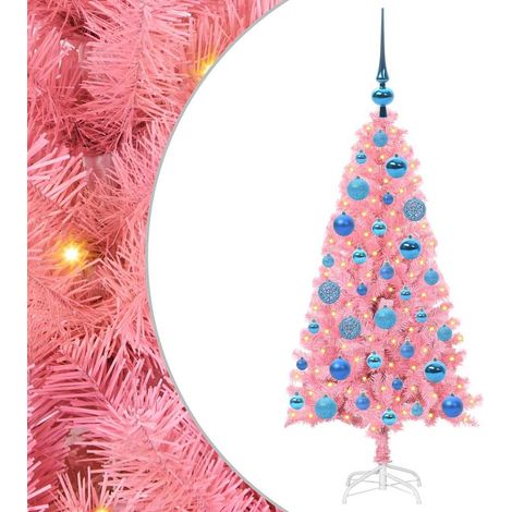 Christmas Tree with 150 LEDs with Stand Pink 120 cm PVC vidaXL