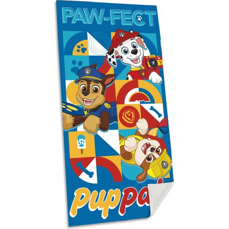 Serviette de plage Pat' Patrouille 70 x 140 cm en coton