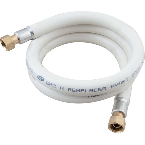 Tuyau flexible gaz naturel 1,5m – Raccord G 1/2 – Norme NF D 36-103 – Usage domestique pour appareils de cuisson – Addax