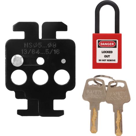 Cadenas de consignation/étiquetage en acier pour disjoncteur MCB, anse de 38 mm, cadenas en nylon pour disjoncteurs Schneider