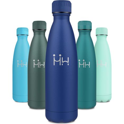 Gourde Inox 750ml, Gourde Isotherme Réutilisable, Facile à Ouvrir, sans BPA, Anti-Fuite, Étanche Double Paroi, Bouteille Isotherme pour École, Enfant, Bureau, Randonnée, Ciclismo, Voyage, Camping (1/5)