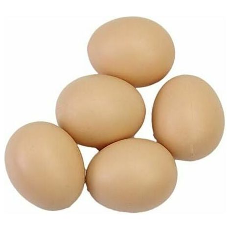 Oeuf Artificiel - Pour Poule - En Plastique - 53 x 44 mm - Pour Encourager La Ponte - 5 Pièces (1/2)