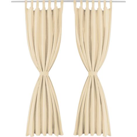 Maison Exclusive - Vorhänge aus Mikro-Satin 2 Stk. mit Schlaufen