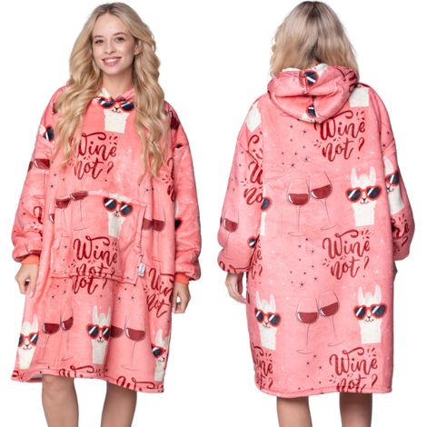 Felpa coperta oversize calda e spessa 2 in 1 XXL color vino pelosa [KB-W25] (1/5)