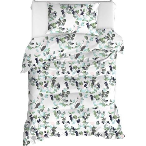 Funda nórdica, funda nórdica, ropa de cama Set Verde Blanco Negro (1/2)