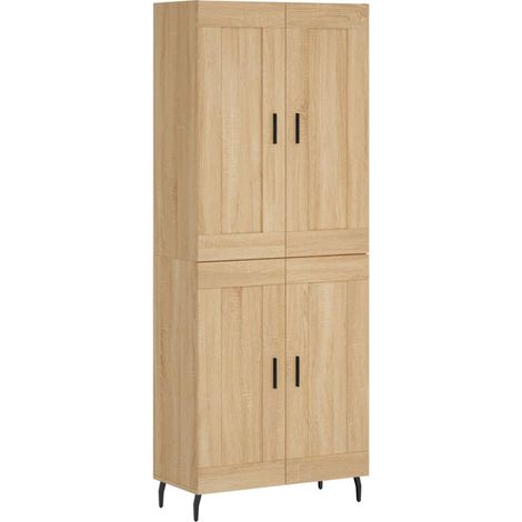 Maison Exclusive - Aparador alto madera contrachapada color roble (1/5)