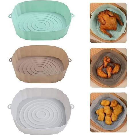 Accessoire Air Fryer - Non spécifié - 3 Pièces - Silicone - 20 cm - Résistant aux hautes températures (1/4)