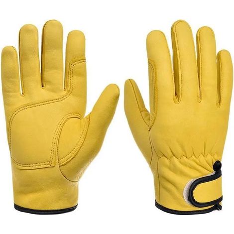 Rutschfeste und abriebfeste Arbeitshandschuhe aus Rindsleder, kurze und flexible Schutzhandschuhe aus Rindsleder (1/5)