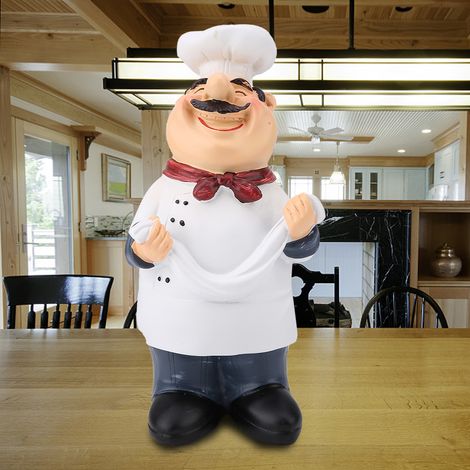 Figurine Vintage Chef Américain en Résine pour Décor de Café et Restaurant (71110-02) (1/4)
