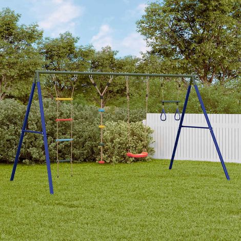 Schaukel-Set mit Schaukelsitz Trapez Strickleiter Kletterseil