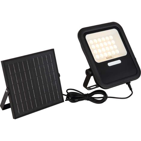 Projecteur solaire mural lampe d'extérieur LED minuterie réglable télécommande mobile (1/5)