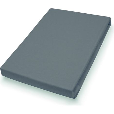 Vario Jersey-Spannbetttuch anthrazit, 190 x 200 cm Spann-Bettlaken