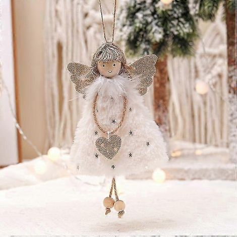 Adorables pendentifs en forme d'ange en peluche pour la décoration de Noël 2024, cadeaux pour enfants, décorations pour sapin (1/4)