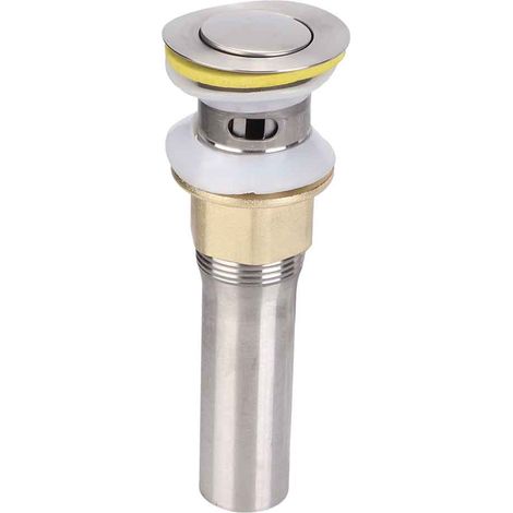 Drain de lavabo de salle de bain en acier inoxydable, outil de drainage de l'eau avec trop-plein (1/4)