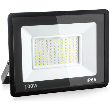 Projecteur Led D'extérieur 100W,10800 Lm,Éclairage de Sécurité Led Ultra-Lumineux,Étanchéité Ip66,Lumière Blanche 6000 K,Éclairage Mural pour Entrepôt,Garage,Jardin,1 Paquet[Classe énergétique D]