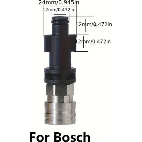 (B) Raccord rapide pour nettoyeur haute pression - Adaptateur en acier inoxydable 1/4" pour Karcher/Lavor/Bosch (1/5)