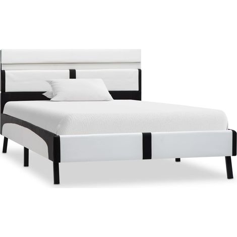 Maison Exclusive - Giroletto con LED Bianco e Nero in Similpelle 90x200 cm