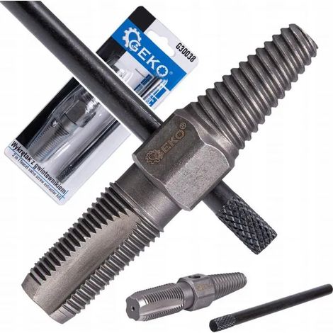 Extractor de tornillos con macho para extraer tornillos, tuberías y válvulas rotas de 1/2" (100) (1/3)