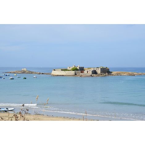 Tableau sur verre synthétique Plage de Fort Bloqué 65x97 cm - Impression sur Verre synthétique - Image HD imprimée sur Verre synthétique - Tableau mural décoratif - Fabriqué en France (1/5)