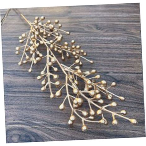 künstliche, goldfarbene, farbechte Blätter, formbeständige Hochzeitsdekoration, goldene Früchte, langlebiger Schmuck (1/5)