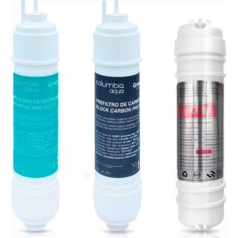 kit recambio cartuchos fuente de agua Columbia UF ultrafiltración con membrana