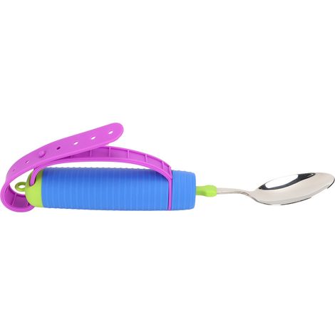 Cuillère auxiliaire à tête rotative flexible à 360°, cuillère pratique et sûre pour manger à la maison (1/5)