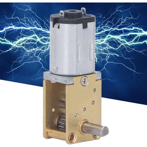 Moteur miniature à engrenage à vis sans fin mono-axe 1218-N20, 12 V, pour véhicules intelligents, avec support de montage, 16 tr/min. (1/5)