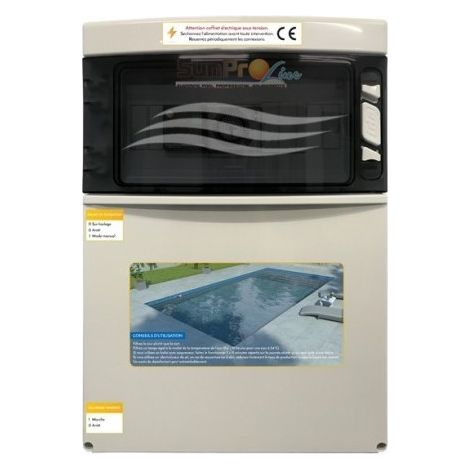 Coffret électrique SunProline 3 fonctions : Pompe, projecteur, électrolyseur Filtration - transfo 100 W - départ électrolyseur 6.3 à 10 A