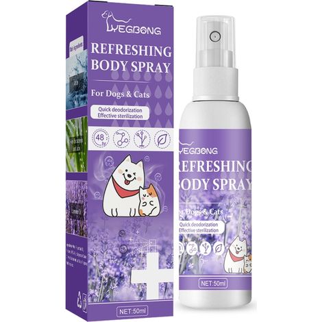 Spray Desodorisant Pour Animaux - 50 ml - Pour Chiens Chats Chatons Chiots - Usage Quotidien Apres Bain Ou Entre Deux Bains - 1 Piece (1/5)