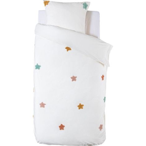 Housse de couette enfant 140x200 Motif en relief + taie 100% coton 57 fils (1/3)