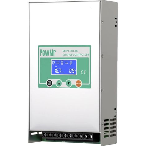 Controlador de carga solar, tecnología MPPT, pantalla LCD, MPPT de 80 A, 12 V, 24 V, 36 V, 48 V. (1/2)